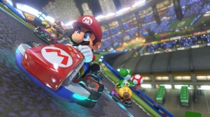 mario kart 8 : yoshi et mario se tirent la bourre !