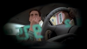 Truman dans sa voiture